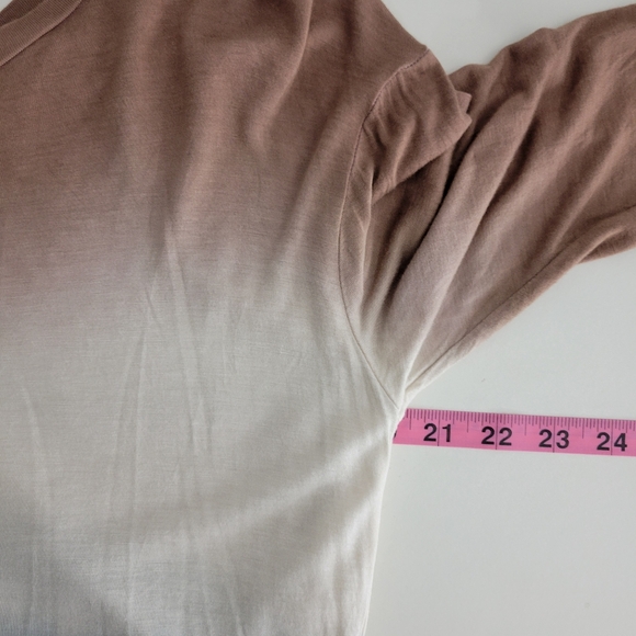 Young Fabulous & Broke Ombre Tie Dye Stripe Wrap Back Sheer Detail High Low Top - Picture 8 of 9